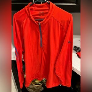 Red adidas quarter zip pull over 3XL